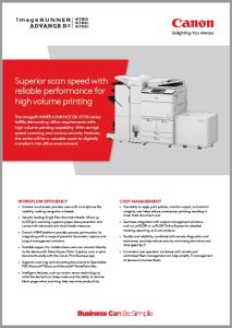 CANON iR ADV DX 6780i Product Catalogue